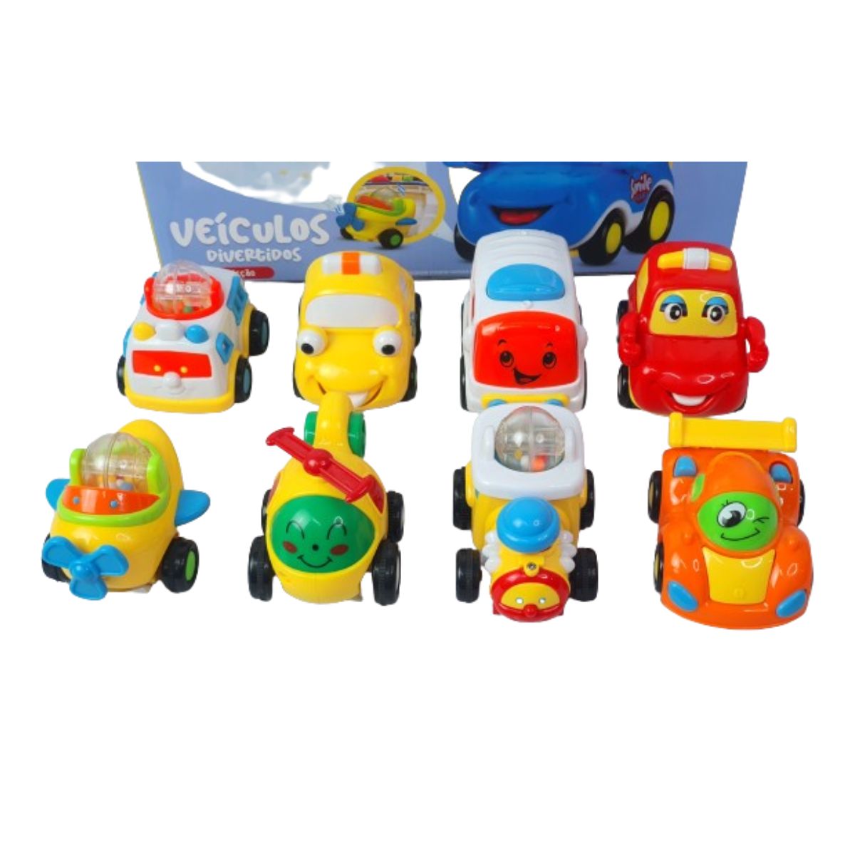 Carrinhos De Fricçao Kit Com 8 Peças - Bbr Toys Carrinhos De Fricçao Kit Com 8 Peças - Bbr Toys
